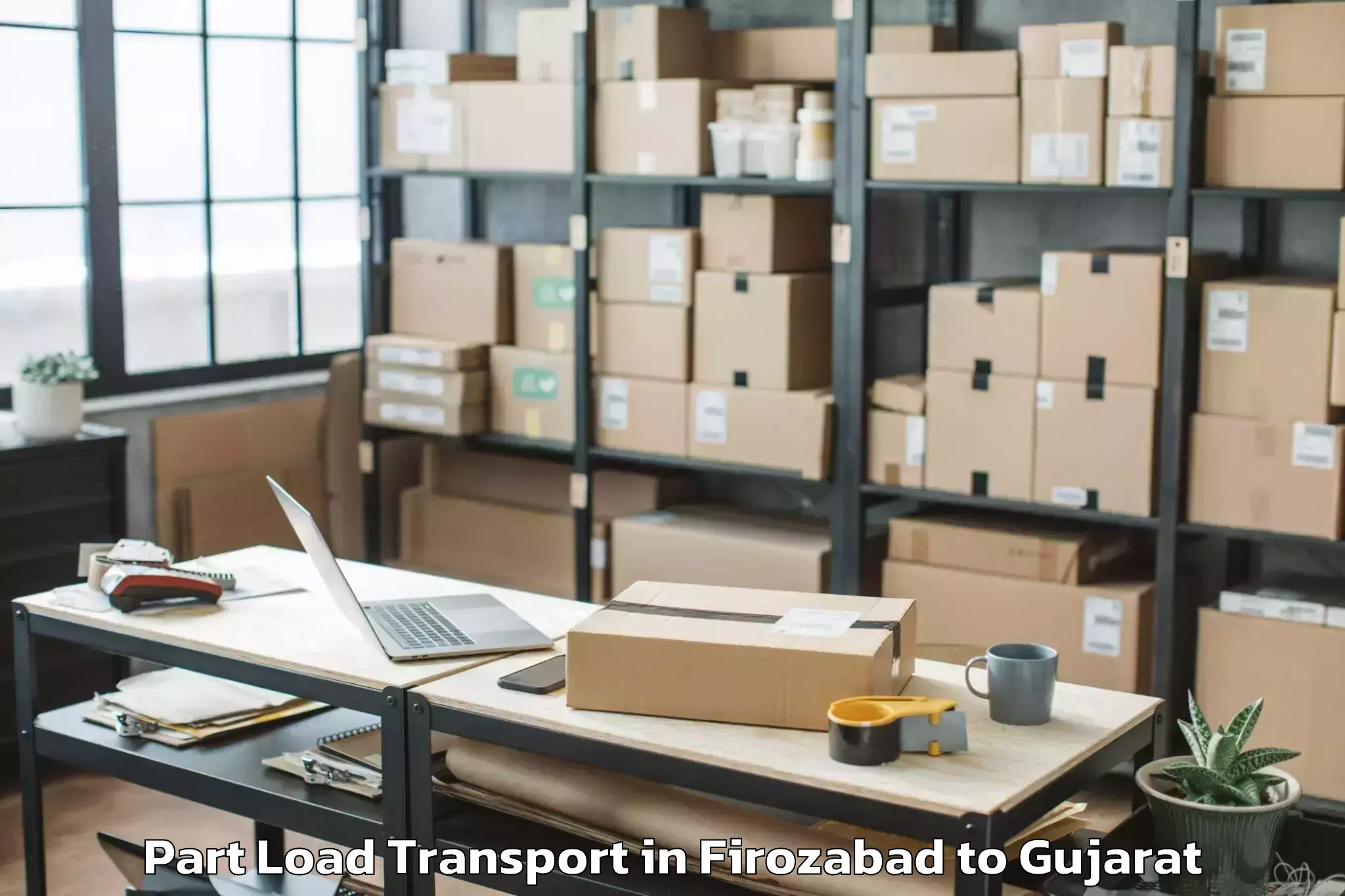 Comprehensive Firozabad to Talaja Part Load Transport